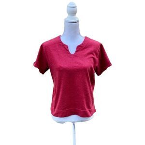 MOUNTAIN LAKE Petit Short Sleeve Red Blouse Size PL